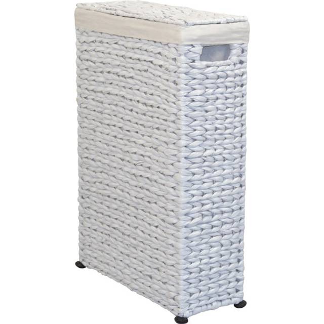 Brambly Cottage Wicker Laundry Basket with Handles White 59cm H X 16cm W X 39cm D