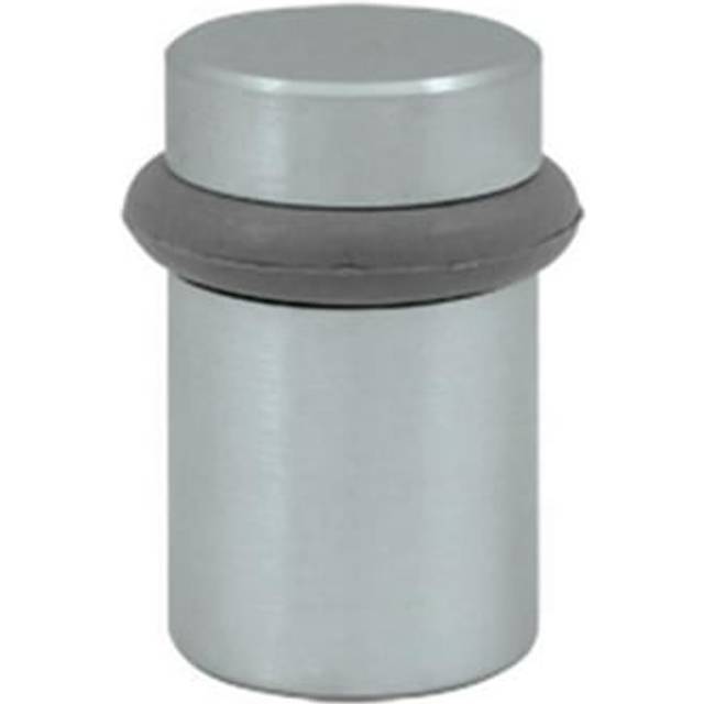 2 in. Round Universal Floor Bumper, Satin Chrome - Solid