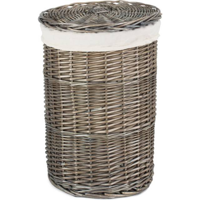 Wicker Laundry Bin with Lining - Antique Optics (Small)