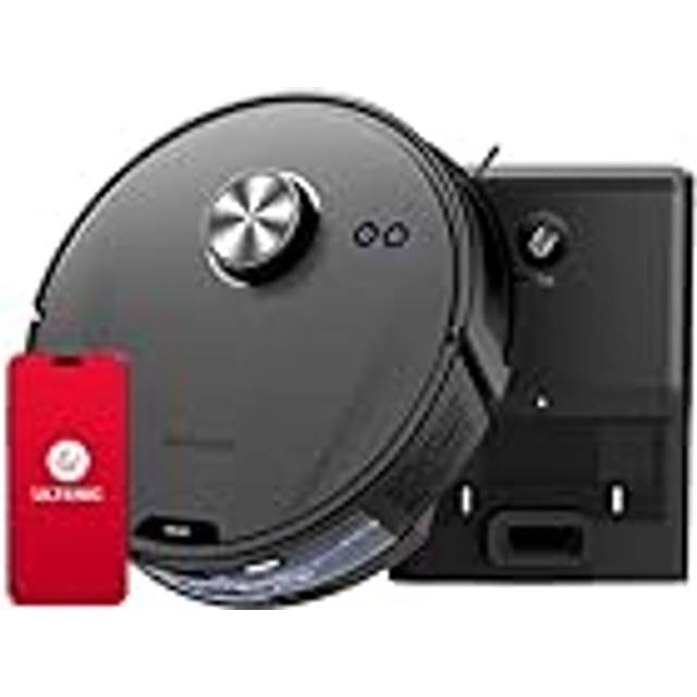 Saugroboter mit LiDAR Navigation Ultenic T10 Lite, 4500Pa Saugkraft, Absaugstation, Matrix Clean - Schwarz