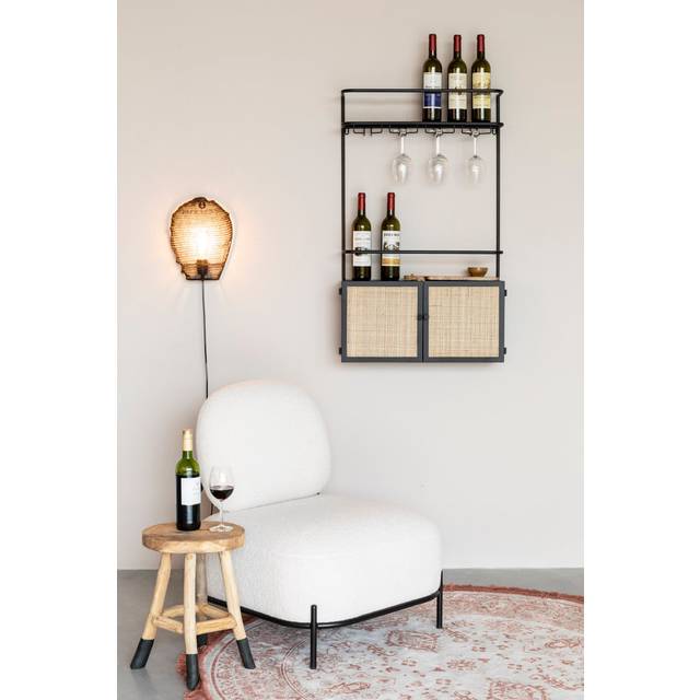 Enville Bar with Wine Storage - Natural (100cm H X 18cm D X 60cm L)
