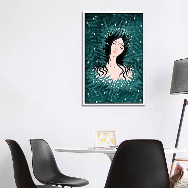 Lunar Witch by Emanuela Carratoni - Gallery-Wrapped Canvas Giclée on Canvas - White Floater Framed (101.6cm H x 66.04cm W)