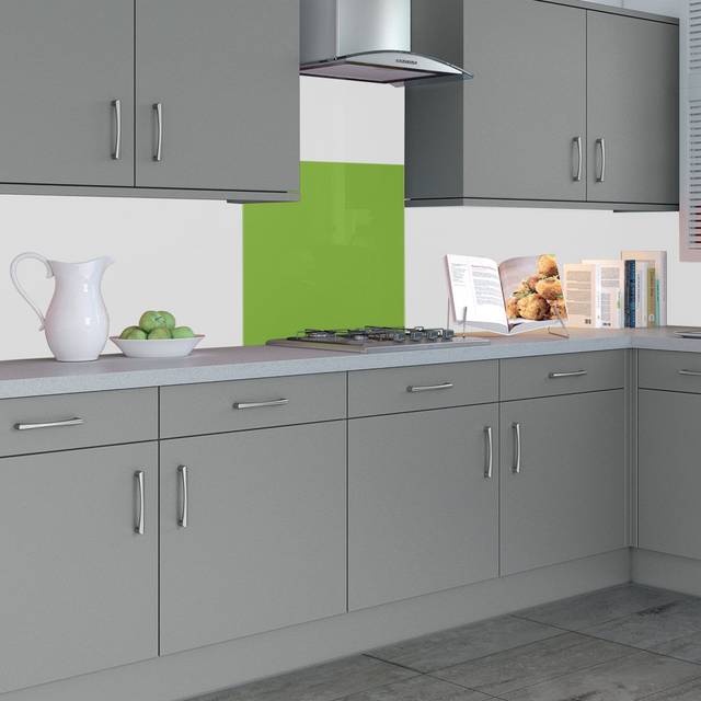 Splashback 60cm x 75cm Glass Panel - Chartreuse (Kitchen;Bathroom)