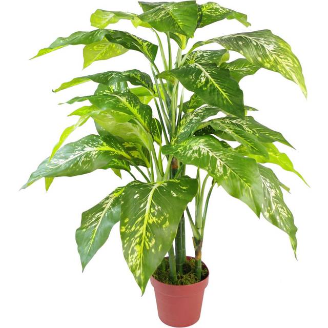 Artificial Tree Plant Fox Aglaonema Tree Artificial Plant Spotted Evergreen - Green (100cm H X 70cm W X 70cm D)