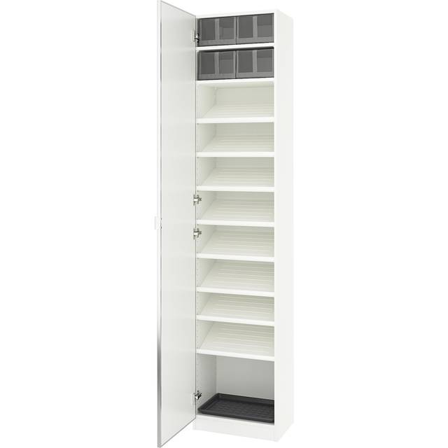 PAX / ÅHEIM garderobskombination, vit/spegelglas, 50x38x236 cm