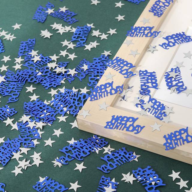SHEIN 1pack Plastic Party Confetti, Letter & Star Design Throwing Confetti For Birthday Party,Christmas Mother&#39;s Day Graduation