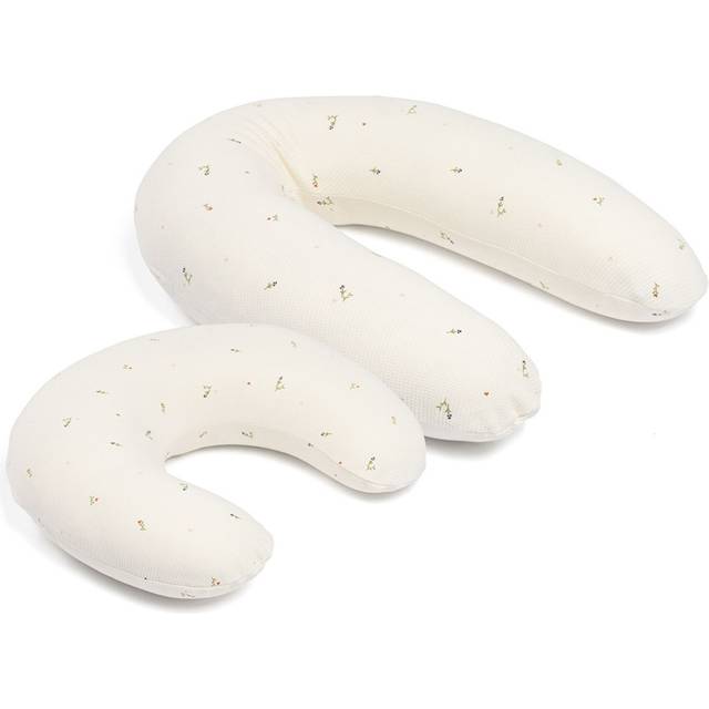 Doomoo Amnings- och Gravidkudde 2-i-1 Quilt Creme Blomma