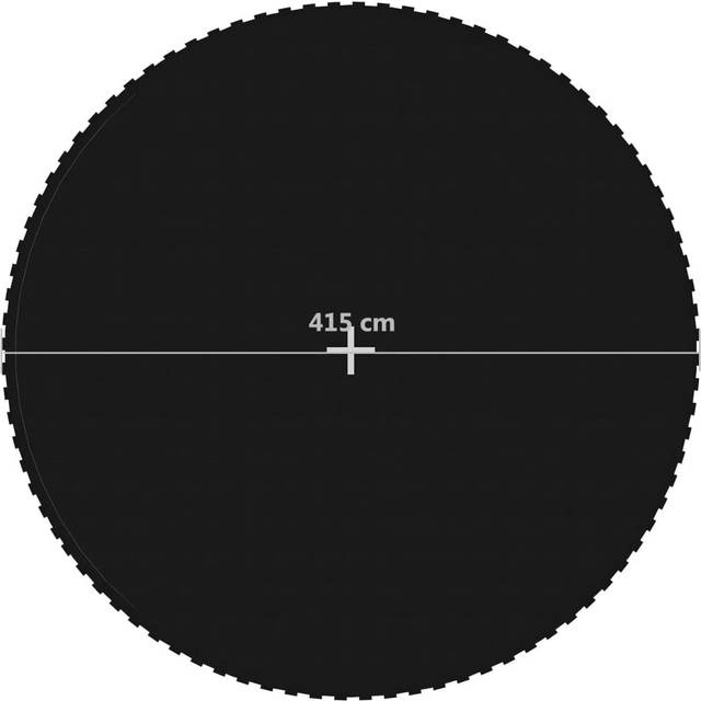 Jumping Surface for 457cm Trampoline for 13.7cm Springs - Black (0cm H X 415cm W X 415cm D)