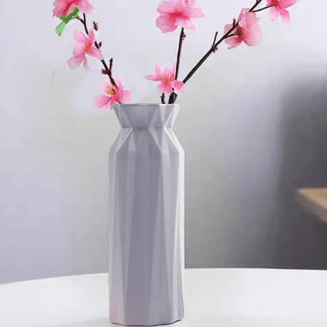 SHEIN 1pc Plastic Vase - Large Flower Vase For Fresh/Dried Flowers, Modern Minimalist Decor Vase Suitable For Living Room, Bedroom, Study, Flower Shop, Home
