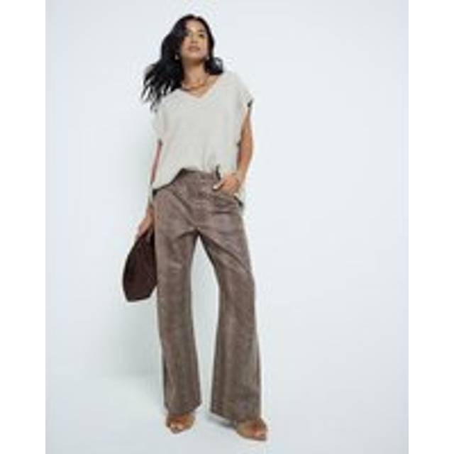 River island womens straight jeans petite snakeskin relaxed trousers pants