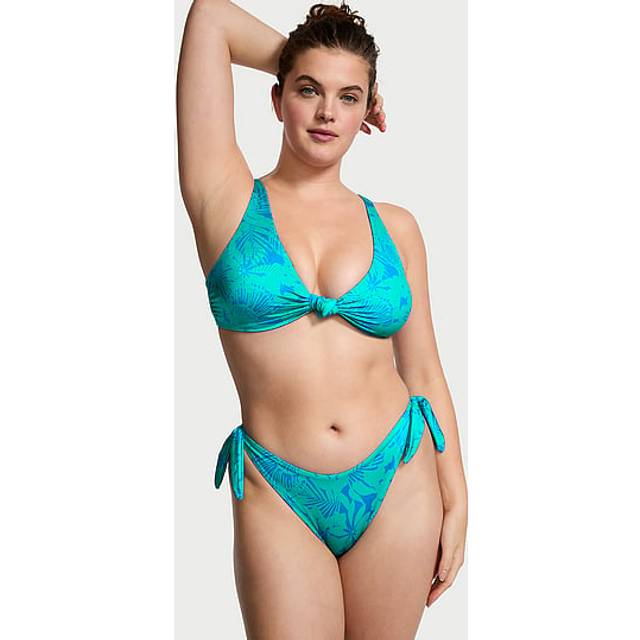 Victoria's Secret Blue Shells Padded Swim Bikini Top - blue shells - MEDIUM