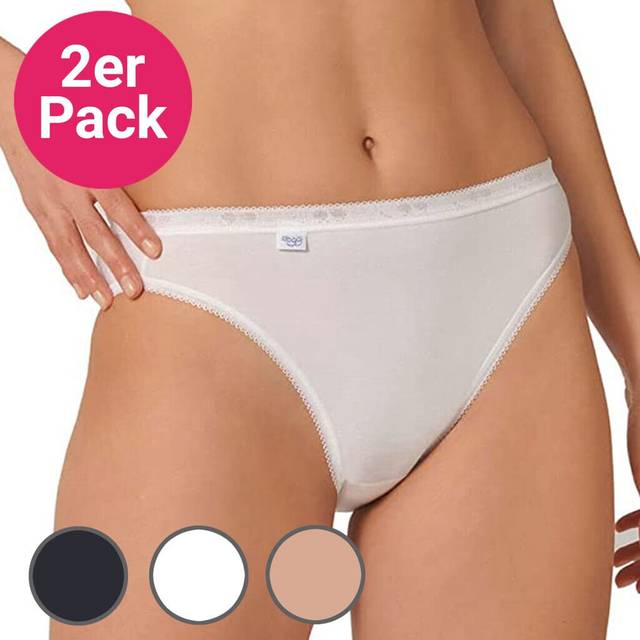 Sloggi 2-pack Basic Plus Tai Briefs - White - 48