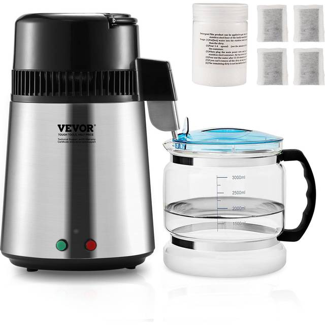 Vevor BXGZLSJYS4LD2TK5LV1 4L 1.05 gal Pure Water Purifier Filter for Home Countertop, Silver
