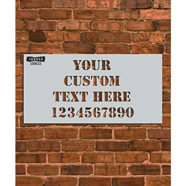 Custom Text Stencil - Customize Your Own Stencil - 3 Lines - 15 Differ