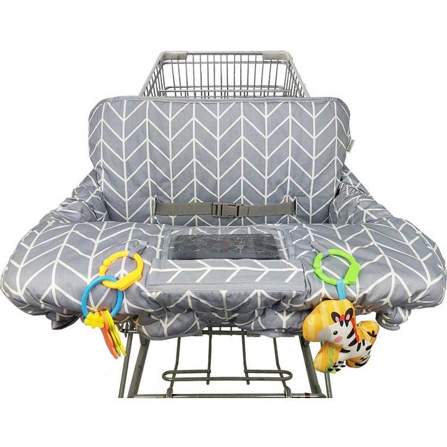 Shopping Cart Cover for Baby ICOPUCA Cotton High Chair Cover  Reversible  Machine Washable for Infant  Toddler  Boy or Girl Grey Arrow Print