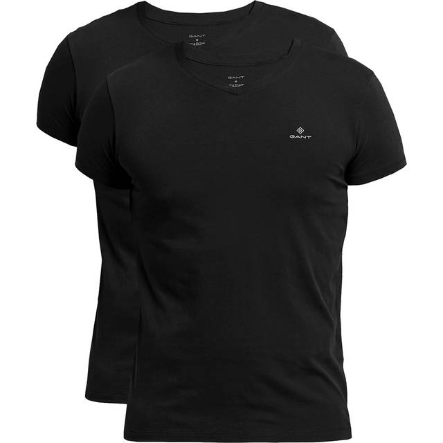 Gant 2-pack Basic V-Neck T-Shirt - Black - X-Large