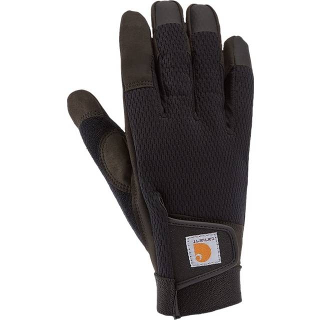 Carhartt Men's Synthetic Leather High Dexterity Touch Sensitive Secure Cuff Glove, Black, Medium