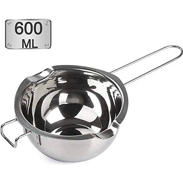Stainless Steel Double Boiler Pot with 600ML for Melting Chocolate  Candy and Candle Making 188 Steel  Universal Insert