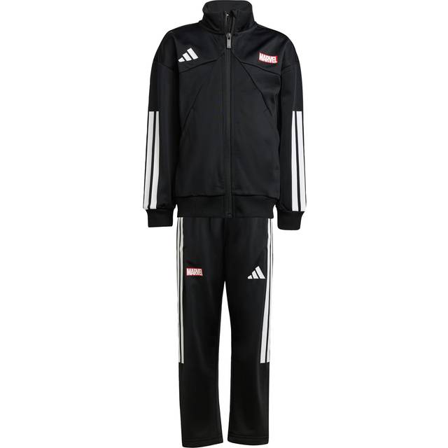 adidas Marvel Spider-Man Tiro Suit Kids, Black/White, Size 6-7 Years - 6-7 YEARS