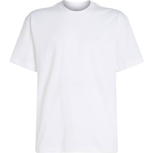 T-shirt Calvin Klein Jeans Soft Layered Monogram Tee White L (L)