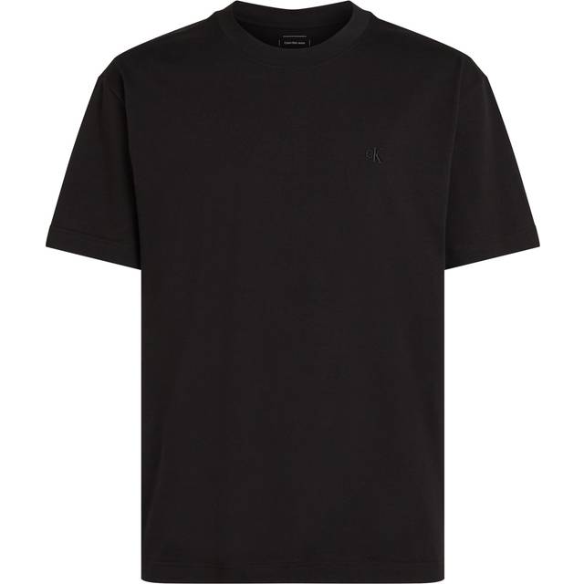 Calvin Klein Jeans Soft Layered Monogram Logo T-Shirt - Black, Black, Size M, Men