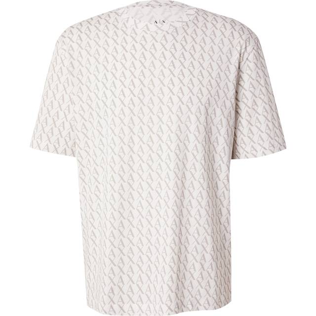 Armani Exchange Men's Logo Pattern T-shirt, White