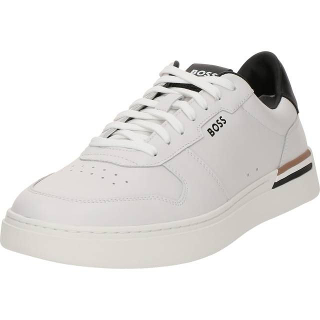 BOSS for man. 50542538 Clint Tenn ltvp leather shoes white (42), Flat, Laces, Casual