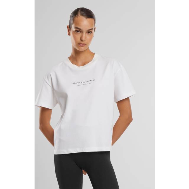 AIM´N Serif Boyfriend T-Shirt |Vit |L