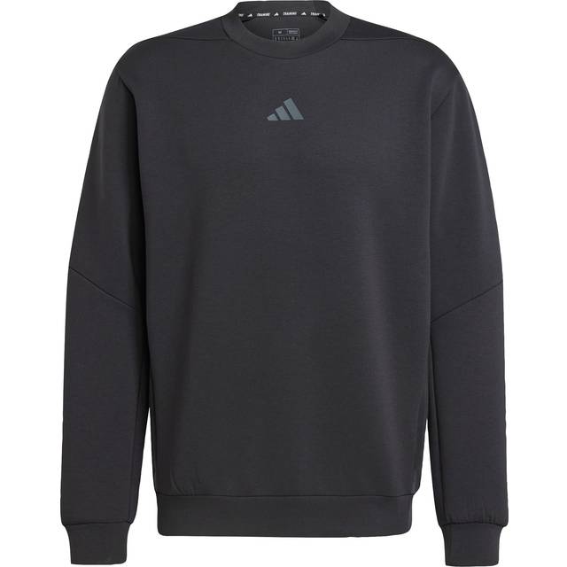 adidas Mens Training D4T Crew Sweatshirt - Black, Black, Size S, Men
