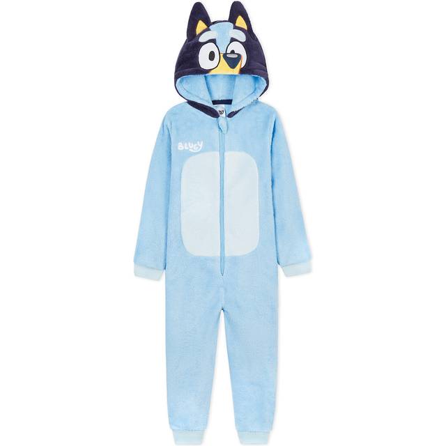 Bluey Boys Fleece Onesie with Hood, Cosy Loungewear - Gifts for Boys - 5/6 Years