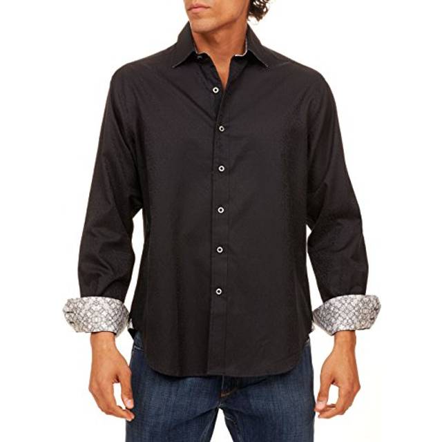 Robert Graham Robert Graham Windsor 2 Long Sleeve Button Down Shirt - BLACK (3XL)