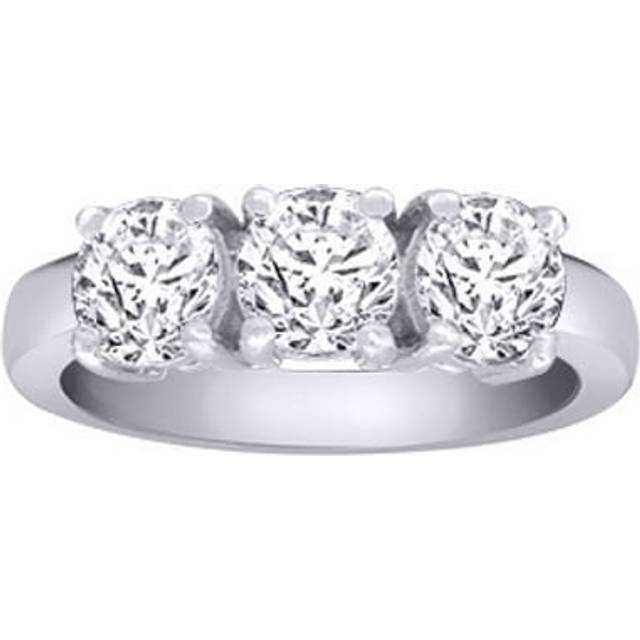 18ct White Gold 2ct Diamond 3 Stone Uniform Trilogy Ring - 18R945-200 - K