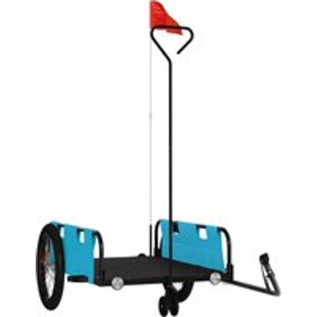 vidaXL Bike Trailer Blue and Black Oxford Fabric and Iron
