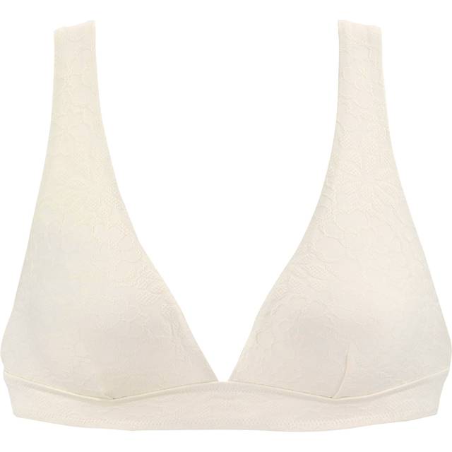 Buffalo Floral Lace Triangle Bikini Top - White