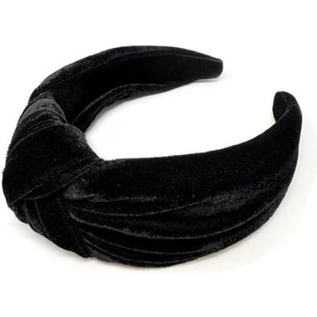 allydrew Wide Knotted Velvet Headbands  Top Knot Velvet Headbands for Women  Black