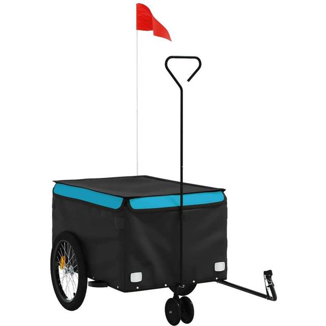 Cykelvagn svart och blå 30 kg järn