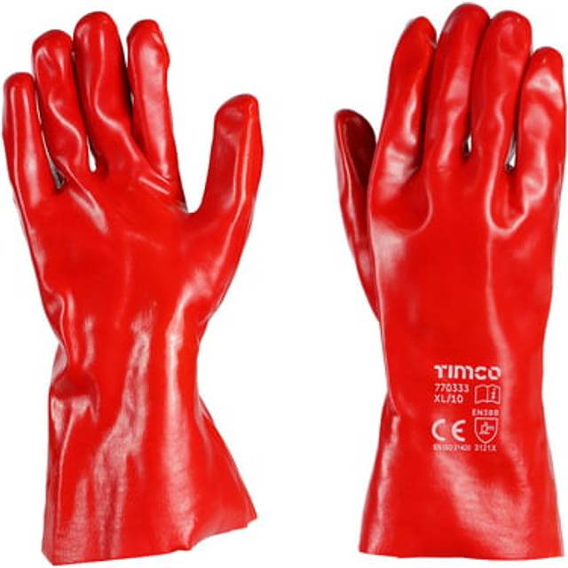 TIMCO Pvc Gauntlets PVC Coated Cotton Interlock - 770333- you get 6