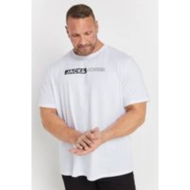Plus Size Logotyp T-shirt - Vit - EU6XL US4XL