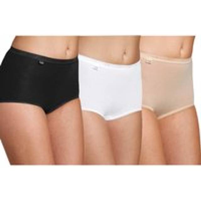 Sloggi dam Komfort trosor Basic+ Maxi C3p, White - Dark Combination, 54