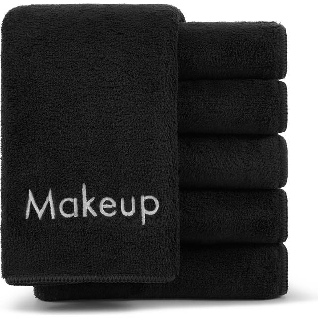 Arkwright Makeup Remover Wash Cloth - Pack of 6 - Ultra Soft & Gentle Microfiber Coral Fleece Small Fingertip Towels  Decorative Powder Room & Guest B