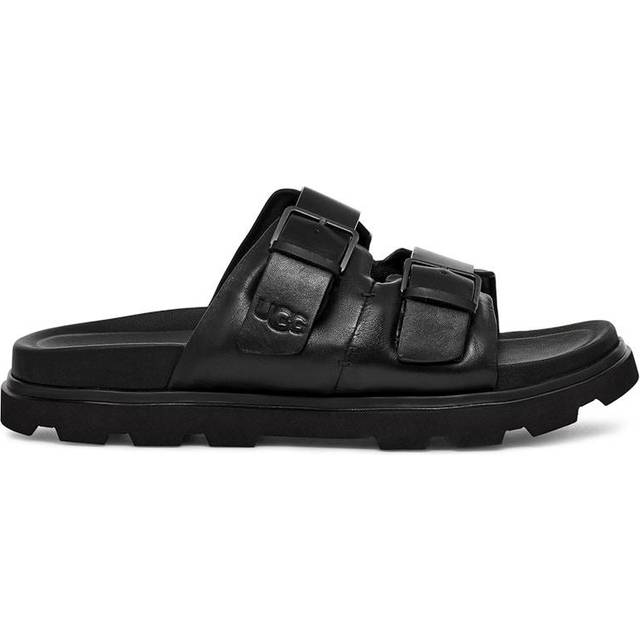 UGG® Capitola Buckle Slide for Men in Black, Size 13, Leather
