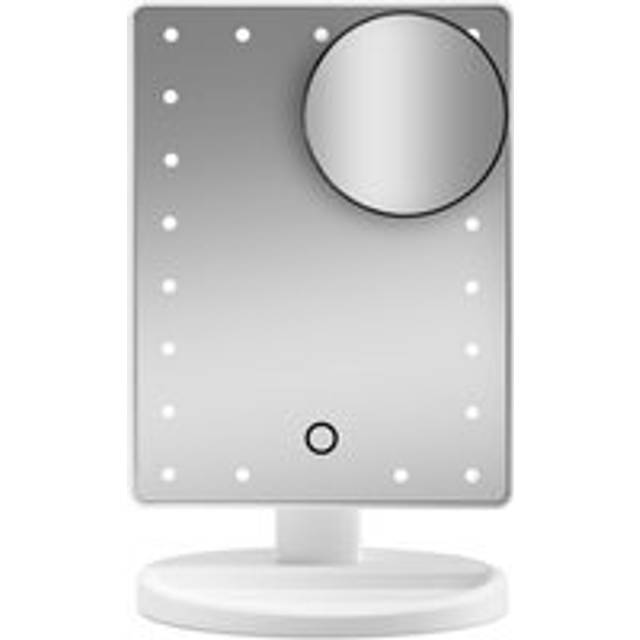 Gillian Jones - Makeup Mirror with LED Light, Touch Function, and GWP Suction Cup Mirror - White