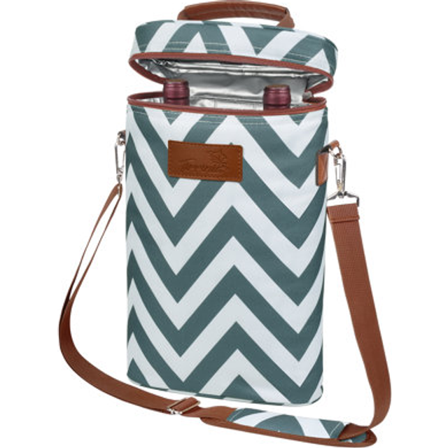 Tirrinia 2 Bottle Wine Gift Tote Carrier - Leakproof & Insulated Padde