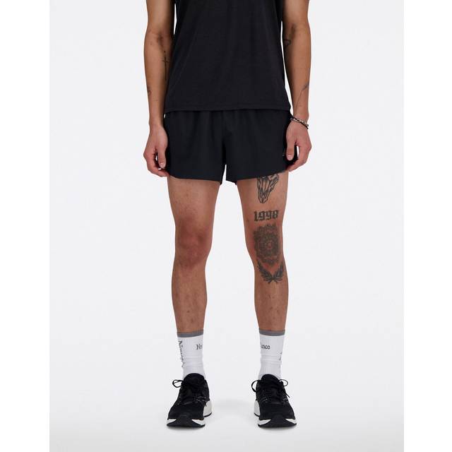 New Balance Men's RC Split Short 3" in Black Polywoven, size X-Large - XL