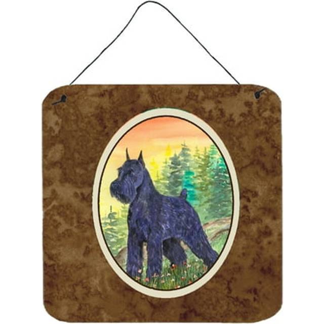 """""Caroline's Treasures SS1051DS66 Schnauzer Aluminum Metal Wall or Door Hanging Prints  6 x 6""""""""  Multicolor"""""