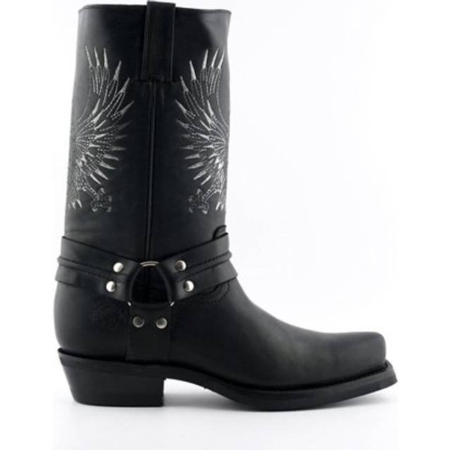 Grinders Unisex Bald Eagle Hi Black Harness Western Cowboy Boot - EU 44