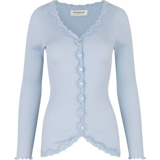 ROSEMUNDE Rwbabette Ls V-Neck Regular Lace Ca |Grå |L