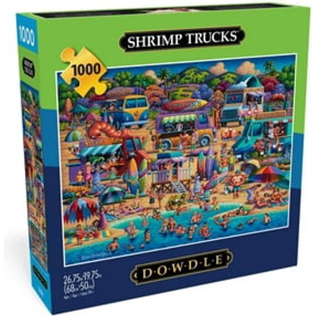 Buffalo Games - Dowdle - Shrimp Trucks - 1000 Piece Jigsaw Puzzle for Adults -Challenging Puzzle Perfect for Game Nights - Finished Size is 26.75 x 19