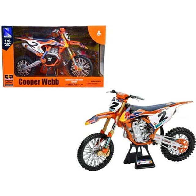 KTM 450 SX-F 2 Cooper Webb "Red Bull KTM Factory Racing" SuperCross 1/6 Diecast Model by New Ray