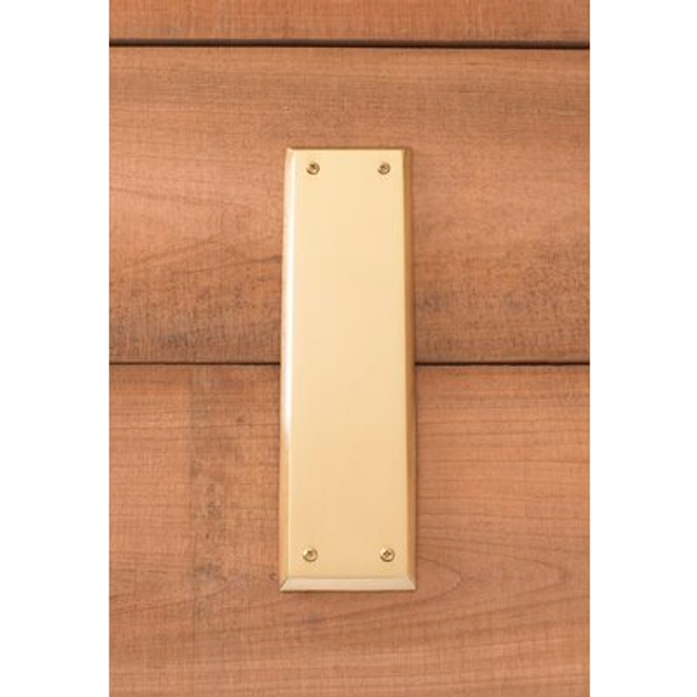 "BRASS Accents A07-P5400-605 Quaker Push Plate  Polished Brass 2-3/4"""" x 10"""""